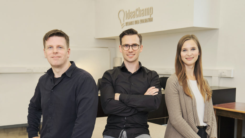 Team IdeaChamp bestehend aus Dennis Struck, Gerrit Jochims und Laura Röseberg