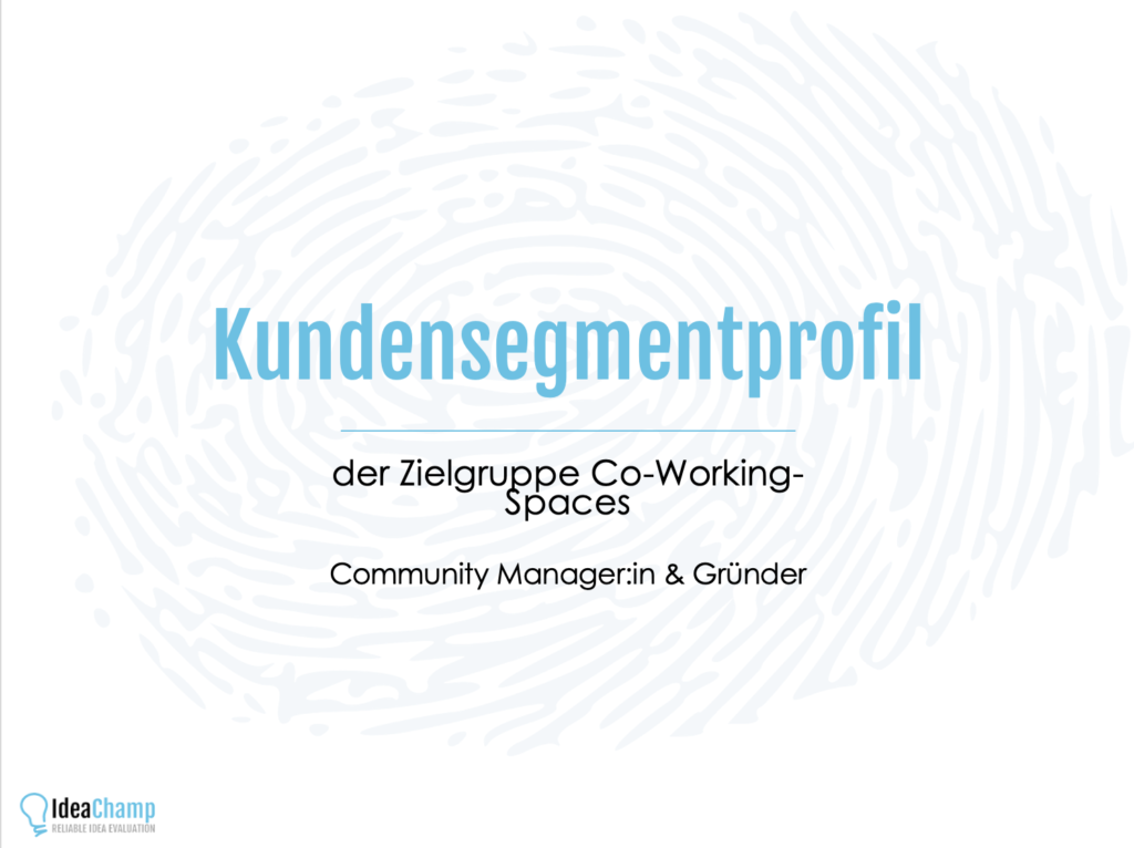 Kundensegmentprofil Beispiel IdeaChamp Academy